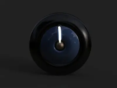 Futuristic Neon Tire 3D model