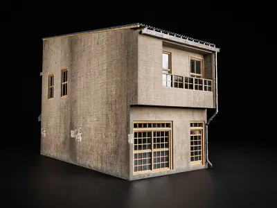 JAPANESE BUILDING 004 Low-poly 3D model