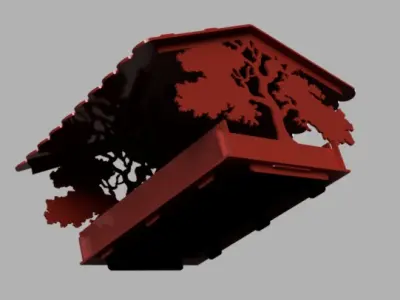 Decorative Tree Bird Feeder Free 3D print model