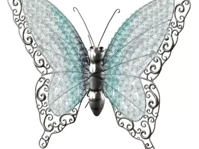 3D Model Styled Butterfly Wall Decor 3D model