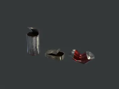 Cans- Dirty and Crumpled 3 Piece Set Free low-poly 3D model