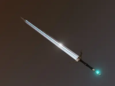 High-Quality 3D Sword Free low-poly 3D model