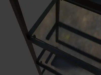 Glass shelf Free low-poly 3D model