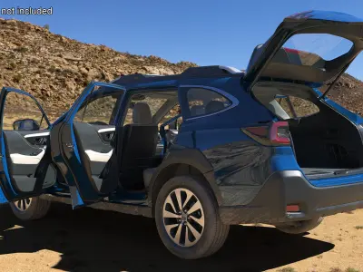 Subaru Outback 2025 Blue Dirty 3D model