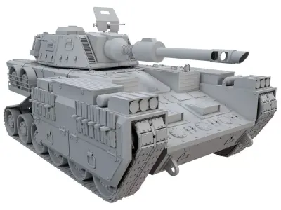 Concept Tank 2-Clay Version 3D model