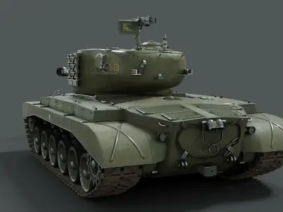 M26 Pershing  Low-poly 3D model