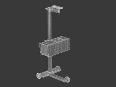 Garage Headlamp Beam Setter with Rails 3D model
