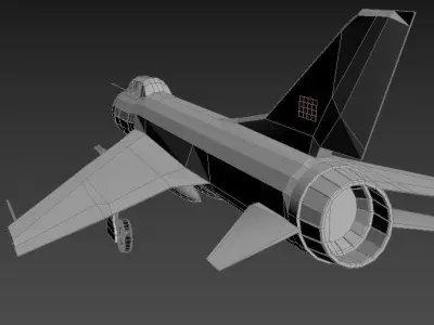 su-7 jet Low-poly 3D model