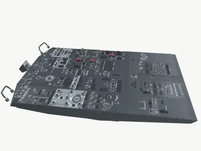 Airplane Cockpit Top Panel 3D model