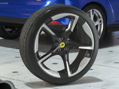 2023 Ferrari Purosangue SUV Wheel 3D model
