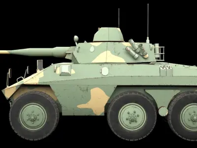 EE-9 Cascavel Free low-poly 3D model