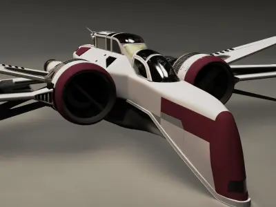 Star wars ARC-170 Starfighter ready for movie projects 3D model