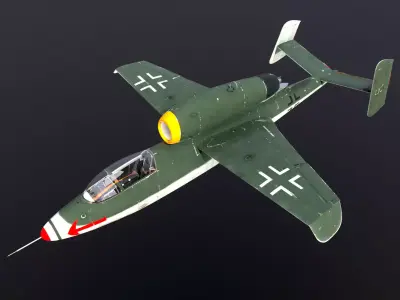Fighter He 162 Germany 3D model