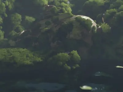 Old Rusty Submarine 3D model