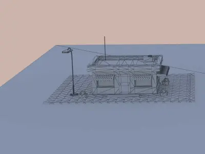 Store Building Model Low-poly 3D model