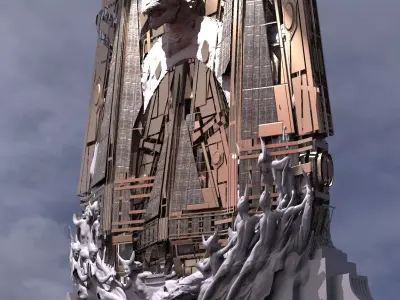 Wizard Dragon Emperor Tower Ruin 7  3D model