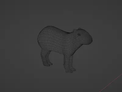 Capybara Low-poly 3D model