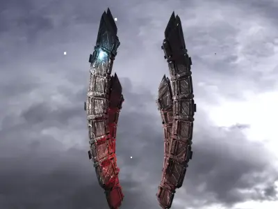 Dark void drake arch Low-poly 3D model