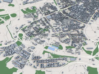 Gijon City Spain 3D model