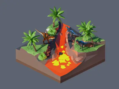 land 14A Low-poly 3D model