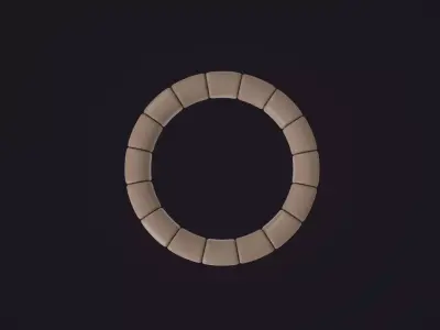 Stylized Stone Fire Pit 3D model
