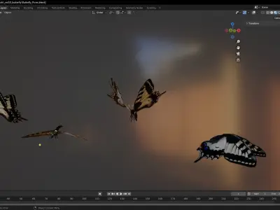 Winged Elegance 3D Butterfly Model Low-poly 3D model