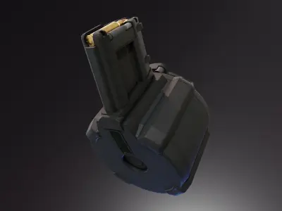 PMAG D50 Drum Magazine Low-poly 3D model