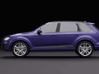 Audi Q7 Tfsi e Midnight Blue 3D model