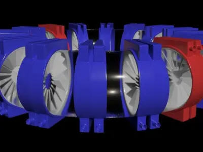 Aeroloop - Rim Driven - Dutch Wind Generator - Concept 3D model
