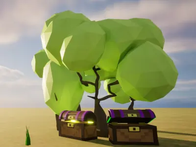low poly tree Low-poly 3D model get