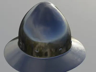 15th century kettle helmet Free low-poly 3D model
