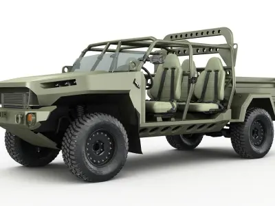 Electric Chevy Colorado ZR2 military ISV 3D model