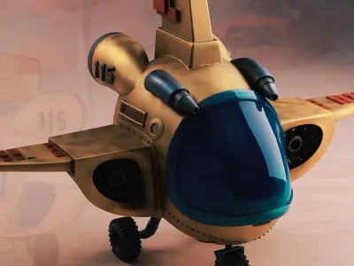 dragon ball bulma nave airplane 115 3D print model