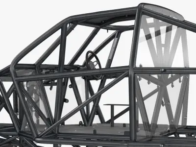 Monster Truck Bigfoot Frame and Chasis 3D model