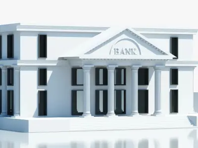 Bank Building Symbol 3D model
