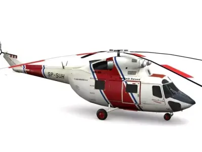 Sokol PZL W-3 Low-poly 3D model