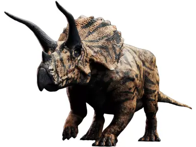 Dinosaur Triceratops Unreal Engine and Unity Projects Low-poly 3D model