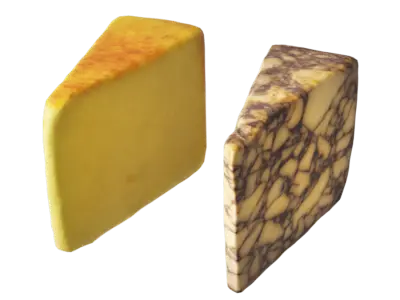  Two Assorted Cheese Wedges Food Models 