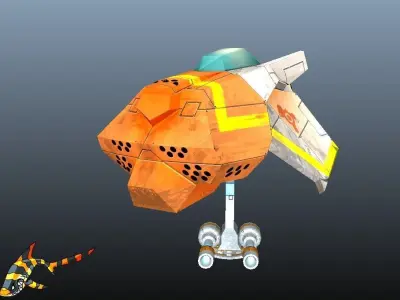 Advanced Scoutship Low-poly 3D model