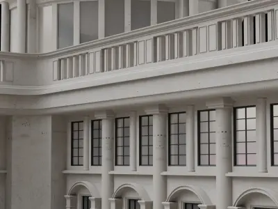 Modular Neoclassical Building Kit 3D model