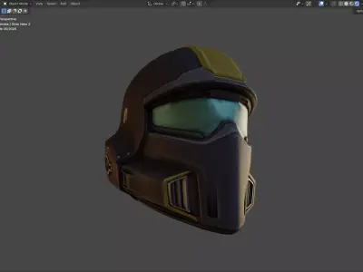 Helldivers 2 - Diver2 Helmet Low-poly 3D model
