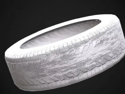Low Poly Tyre Game Assest Free low-poly 3D model