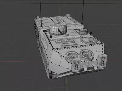  Modern Infantry Fighting Vehicle IFV  Detailed high poli model Low-poly 3D model