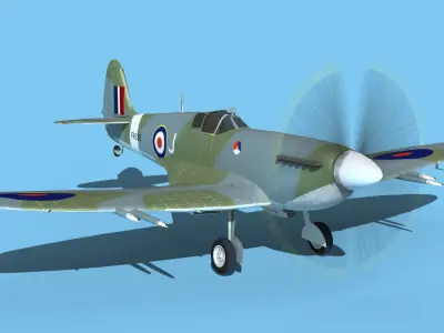Supermarine Spitfire MK XII V02 3D model