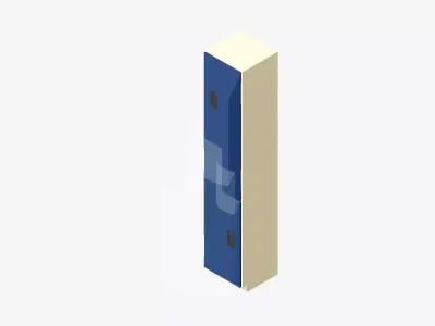 Locker - Resin - Locka - Classic - 2 Person Z Low-poly 3D model