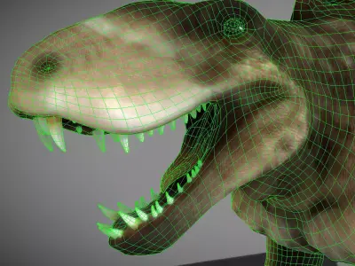 Dimetrodon  Realistic 3D Prehistoric Synapsid Low-poly 3D model