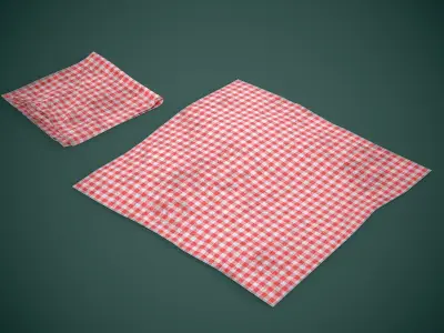 Picnic Cloth Low-poly 3D model