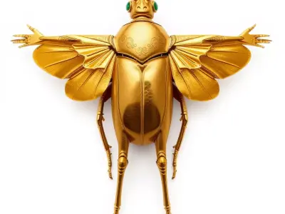 Golden Beetle Fantasy model pack Low-poly 3D model