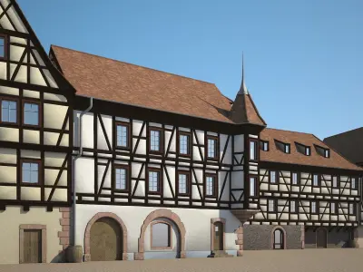 Medieval Houses VI 3D model