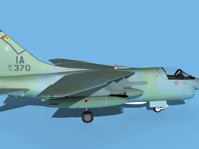 Chance Vought A-7E Corsair II V09 USAF 3D model